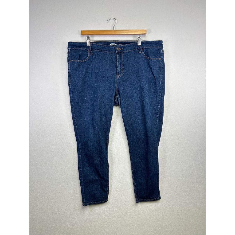 Old Navy Women's Super Skinny Ankle‎ Mid Rise Dark Wash Jeans Size 18